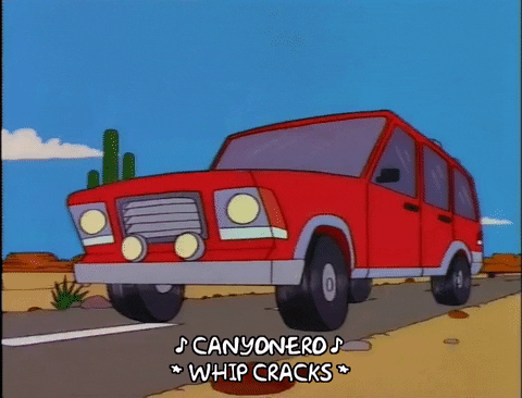 Car Driving Canyonero Cartoon GIF