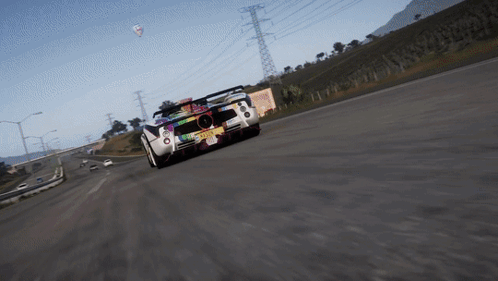 Car Driving Down Dirt Road GIF