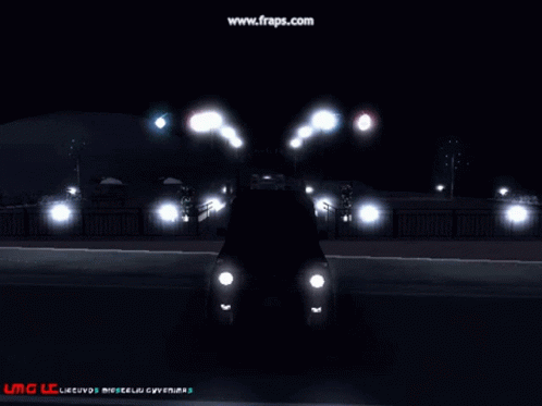 Car Driving Fireworks Background