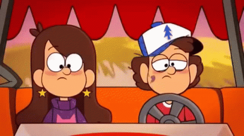 Car Driving Off Cliff Dipper And Mabel Pines GIF