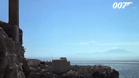 Car Driving Off Cliff James Bond GIF