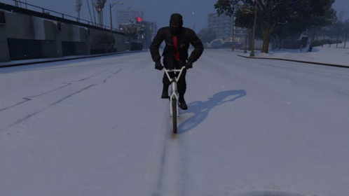 Car Driving on Snowy Street Past Rockford Hill Sign