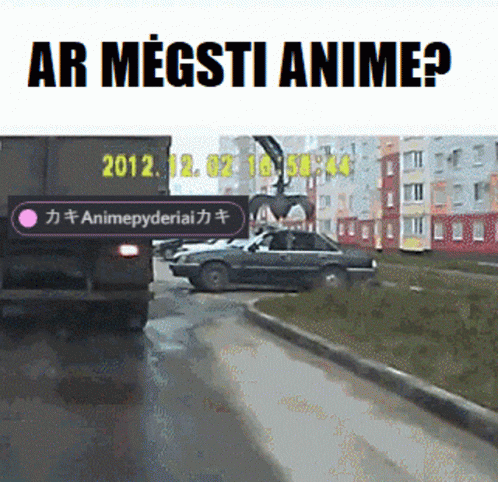 Car Driving Past Animepyderiai Sign