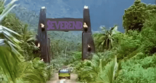 Car Driving Under Bridge Saying Severend GIF