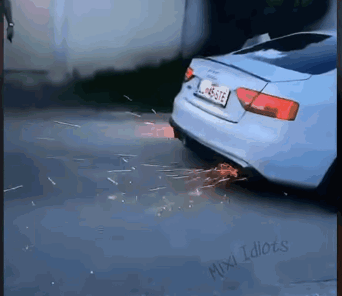 Car Explosion Of New Audi S5 GIF