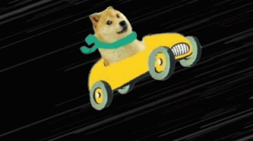 Car Flying Carrying Doge GIF
