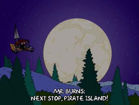 Car Flying Carrying Mr Burns The Simpsons GIF