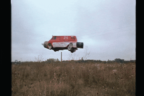 Car Flying Driven By Strange Brew Bob Mckenzie GIF