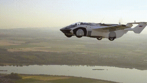 Car Flying High Up The Ground GIF
