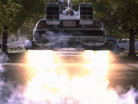Car Flying Scene From Back To The Future GIF
