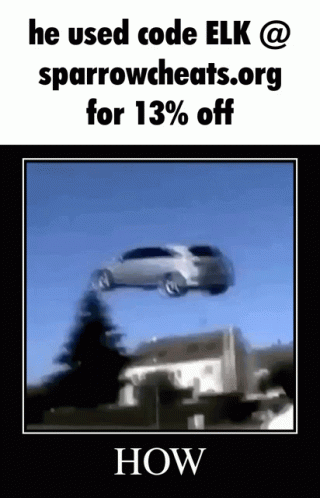 Car Flying With Code Elk @ Sparrowcheats.org 13% Off GIF