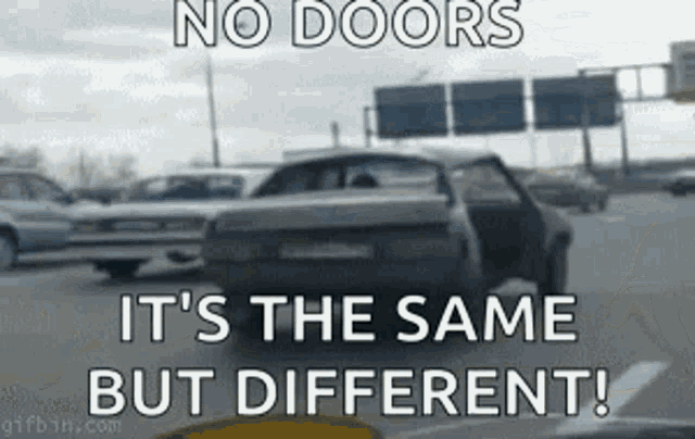 Car No Doors Same Same But Different GIF