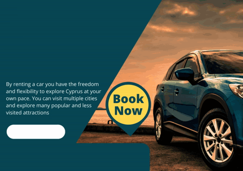 Car Rental Advertisement With Blue Car GIF