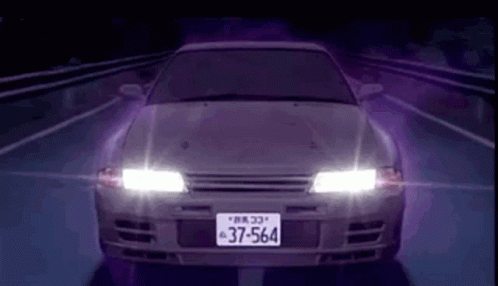 Car Smoking Purple Anime GIF