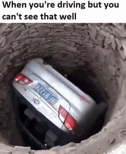 Car Stuck in a Hole