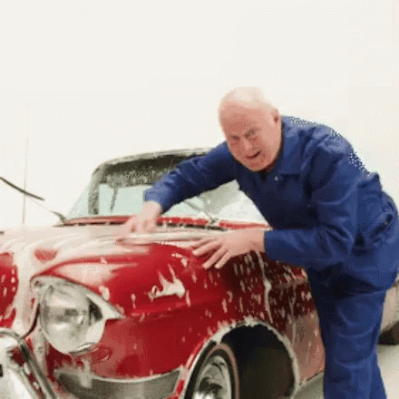 Old Man Car Wash GIF
