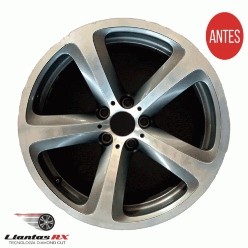 Car Wheel Before and After LLantas RX Technology Diamond Cut