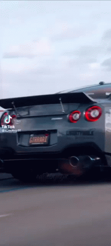 Car With Liberty Walk License Plate Parked