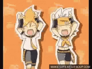 Len And Rin Kagamine Caramelldansen GIF