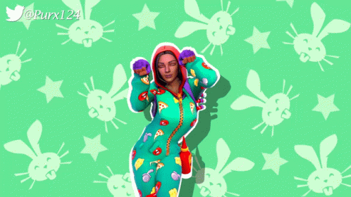 Fortnite Cosplayer Dancing Caramelldansen GIF