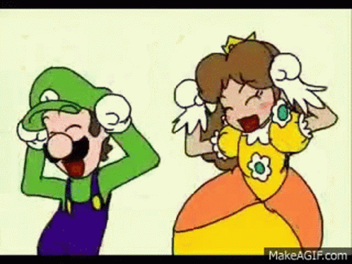 Luigi And Princess Dancing Caramelldansen GIF