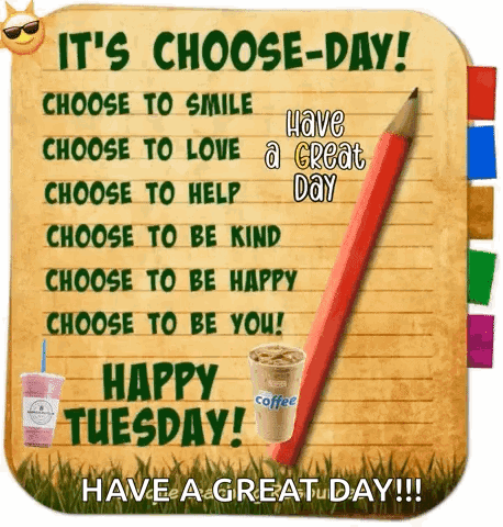 Card Saying Choose Day Choose To Smile Choose To Love Choose To Help Choose To Be Kind GIF