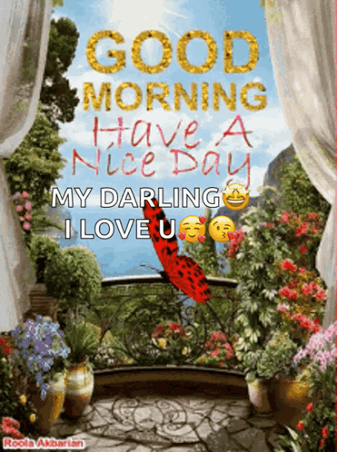 Card Saying Good Morning Have a Nice Day My Darling I Love You