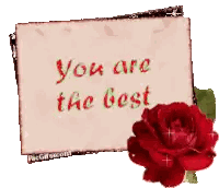 Card Saying You Are the Best With Rose