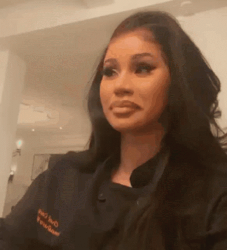 Cardi B Biting Fingernails GIF