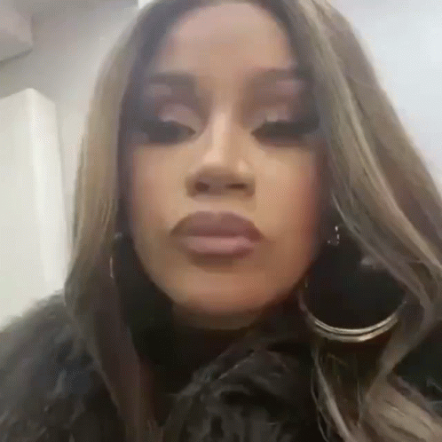 Cardi B Chewing GIF