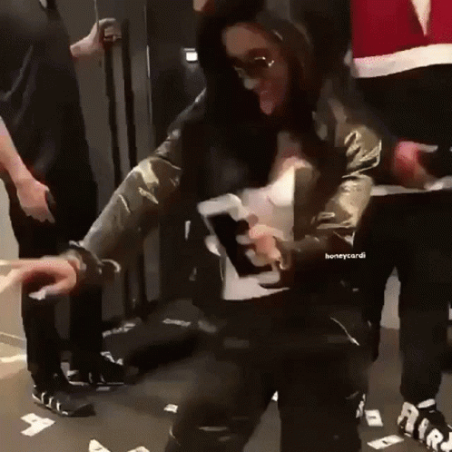 Cardi B Dancing While Tongue Out GIF