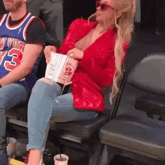 Cardi B Eating While Vibing GIF