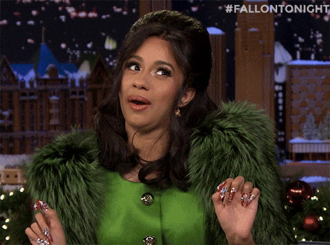 Cardi B Excited Yes Reaction GIF