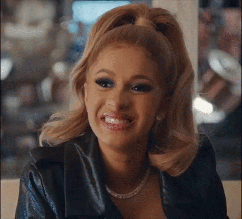 Cardi B Fake Smile GIF