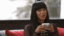 Cardi B Having Coffee Petty GIF