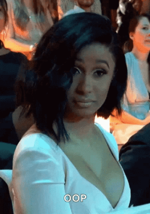 Cardi B Oop Moment At MTV Awards GIF