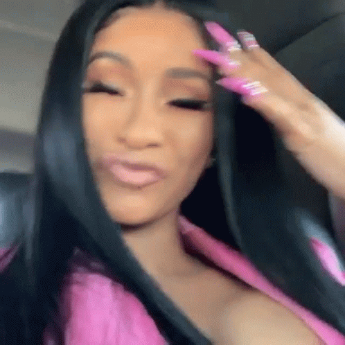 Cardi B Pouty Lips GIF