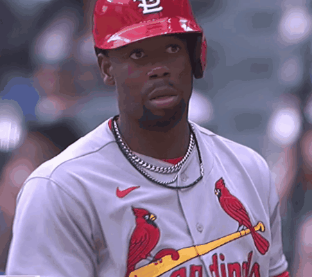 Cardinals Baseball Player in Red Helmet