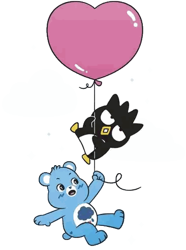 Care Bear Pink Heart Balloon Penguin