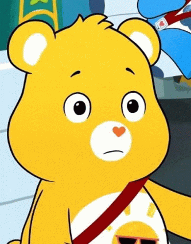 Care Bear Wearing Sunglasses and Red Belt