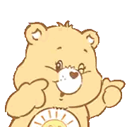 Care Bear with Heart Face and Sun Belly