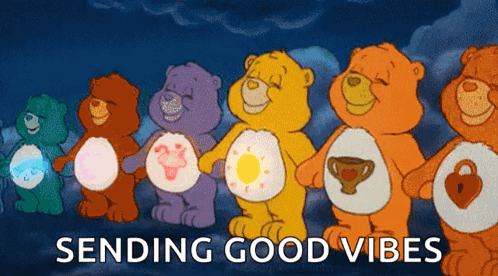 Care Bears Sending Good Vibes