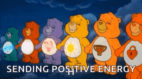 Care Bears Standing in a Row