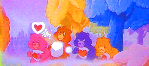 Care Bears Standing In Forest GIF