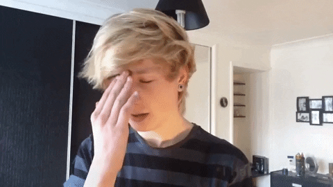 Carl Bradburry Face Palm Hates People GIF