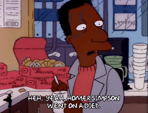 Carl Carlson Yeah Homer Simpson On Diet GIF