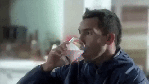 Carlos Tevez Drinking Delicious Shake GIF