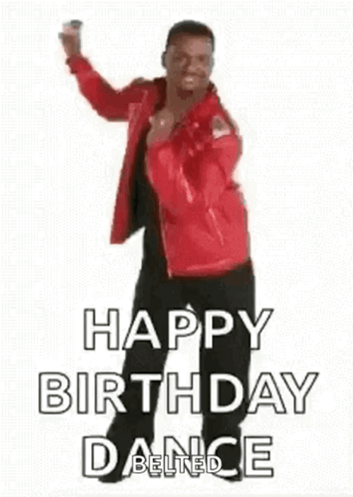 Carlton Banks Happy Birthday Shimmy Dance GIF