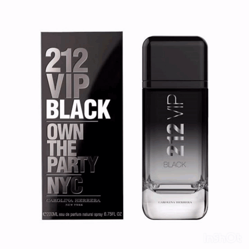 Carolina Herrera 212 VIP Black Cologne Bottle and Box