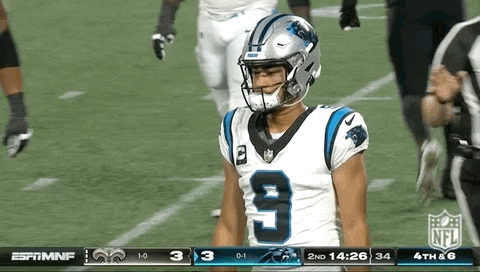 Carolina Panthers Bryce Young Removing Helmet GIF
